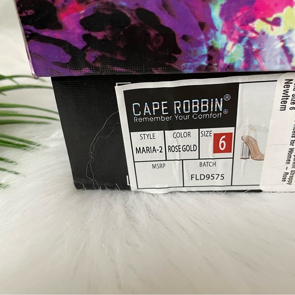 Cape Robbin Clear Chunky High Heels - Rose Gold - Picture 7 of 8